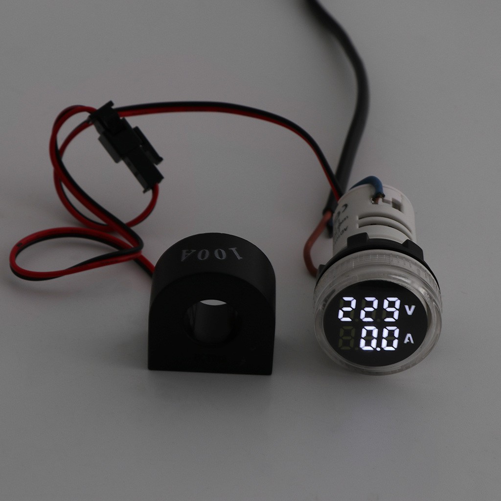 22mm AC50-500V 0-100A Amp & Voltmeter Voltage Ammeter Current Meter