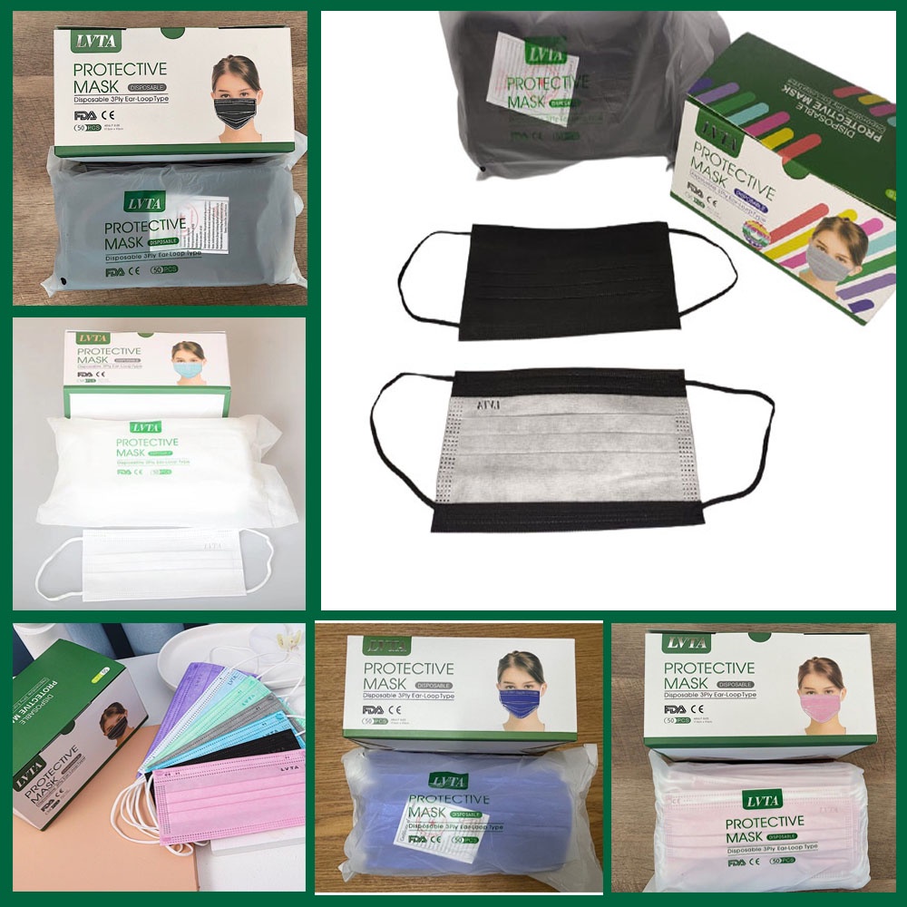 【FAST SHIPPING】LVTA Face Mask Colored Disposable 3ply 50pcs Excellent