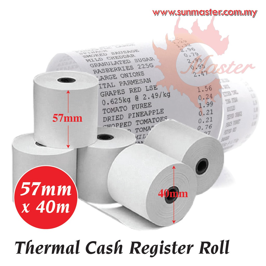 57mm x 40m x 12mm Thermal Paper Roll (1r) Shopee Philippines