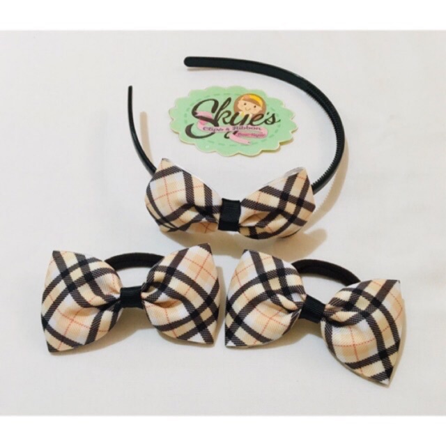 burberry hair bow