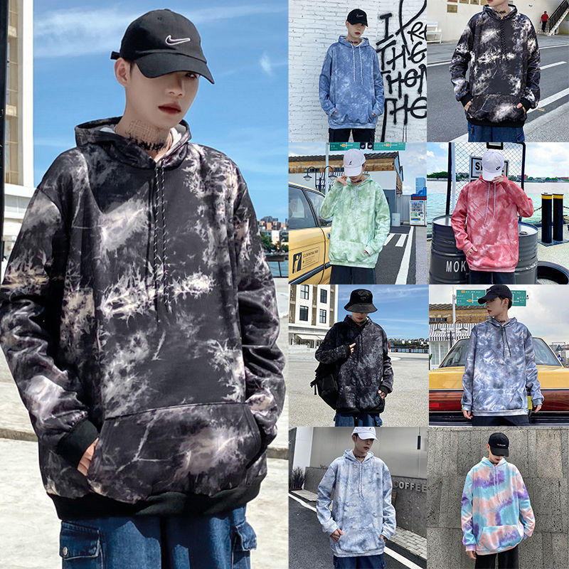 【M5XL】2020 New Korean Fashion Hoodies For Men Japanese Tie Dye