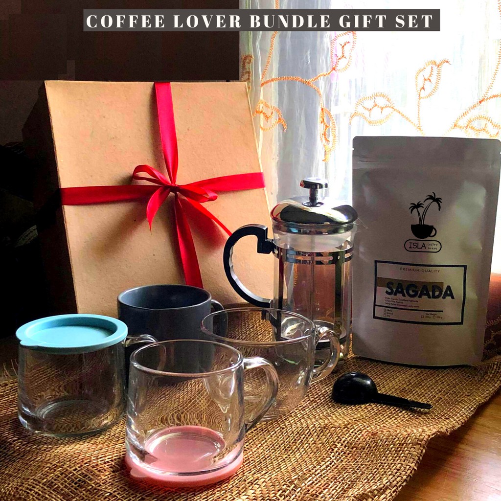 Coffee Lover All In Bundle Gift Set 600 mL French Press, 250 g coffee