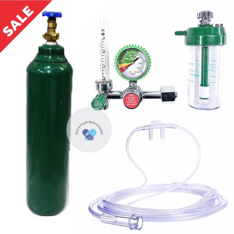 10lbs Medical Oxygen Tank with Medical Oxygen Regulator Full Content Brand New and Good Quality