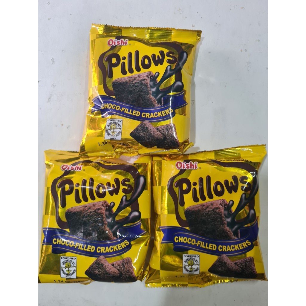 Pack of 3 Oishi Pillows Chocolate (38g) Shopee Philippines