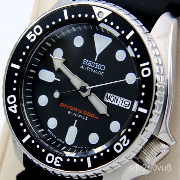 X*Seiko Automatic Divers Watch Date and Day Display Water Resistant 200m  All Black Rubber Strap Wat | Shopee Philippines