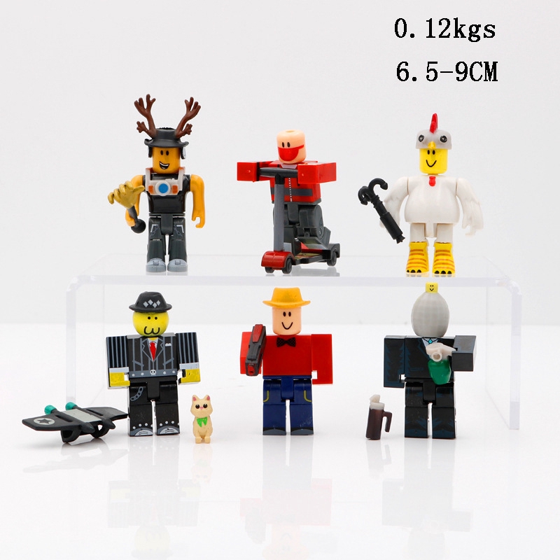 6 Pcs Set Game Roblox Character Roblex Action Figure Kids Gift Toys Shopee Philippines - roblox set size
