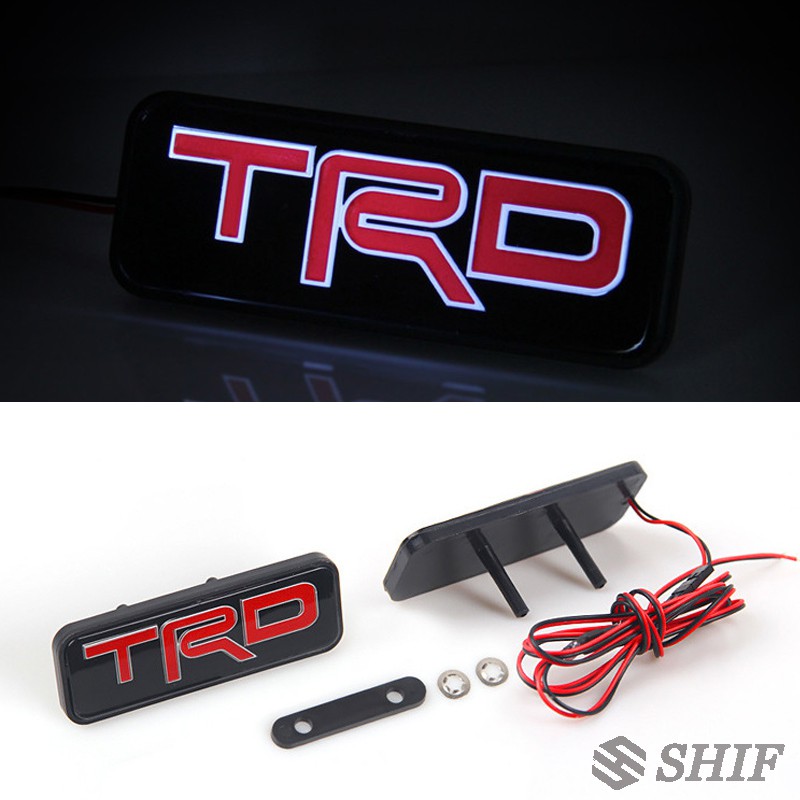 1X TRD Emblem Led Light Front Grille Emblem Badge For Toyota | Shopee ...