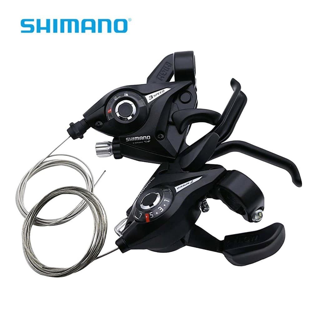 1Pair Shimano V-Brake Combo 3x7 21Speed MTB Bicycle Bike Left & Right ...