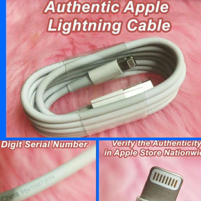 AUTHENTIC APPLE LIGHTNING CABLE iPHONE Shopee Philippines