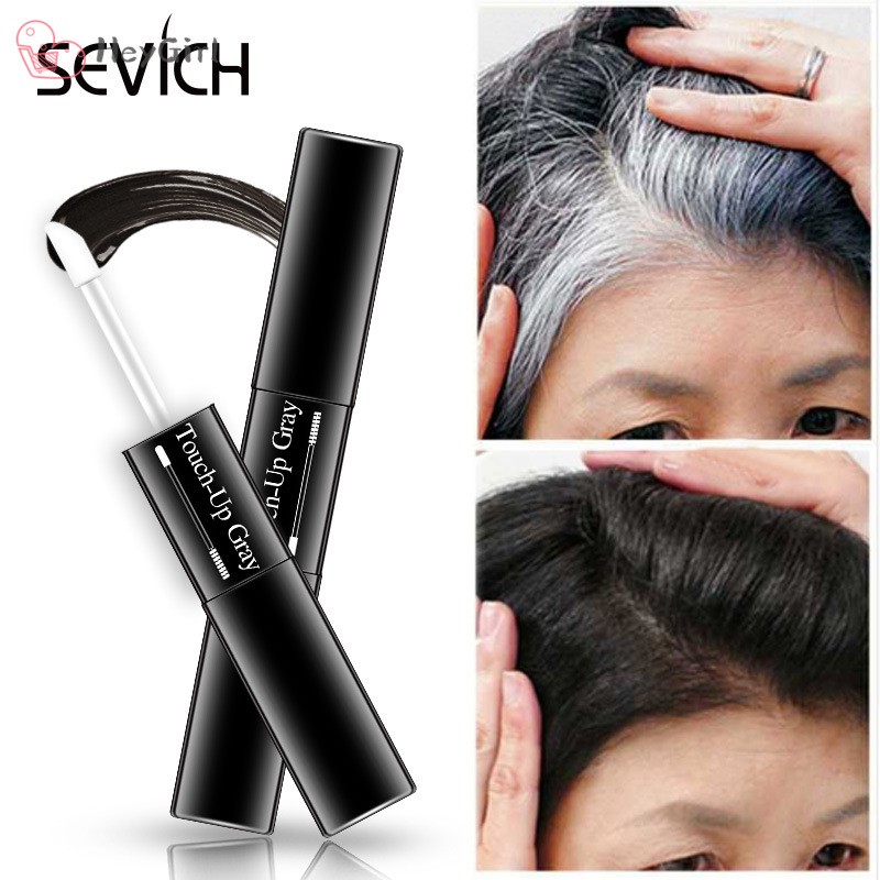2 In 1 Instant Hair Dye Gray Root Cover Up White Hair Color