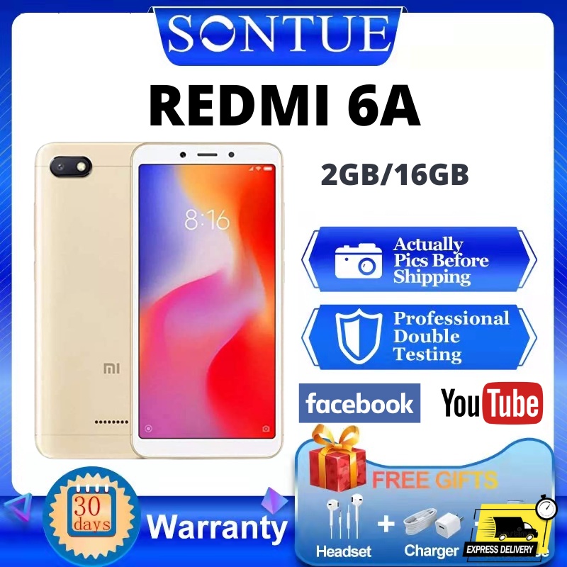 Xiaomi Redmi 6a Smartphone 2gb 16gb Global Rom Phone 90 95 New Used Ready Stock Cellphone Shopee Philippines