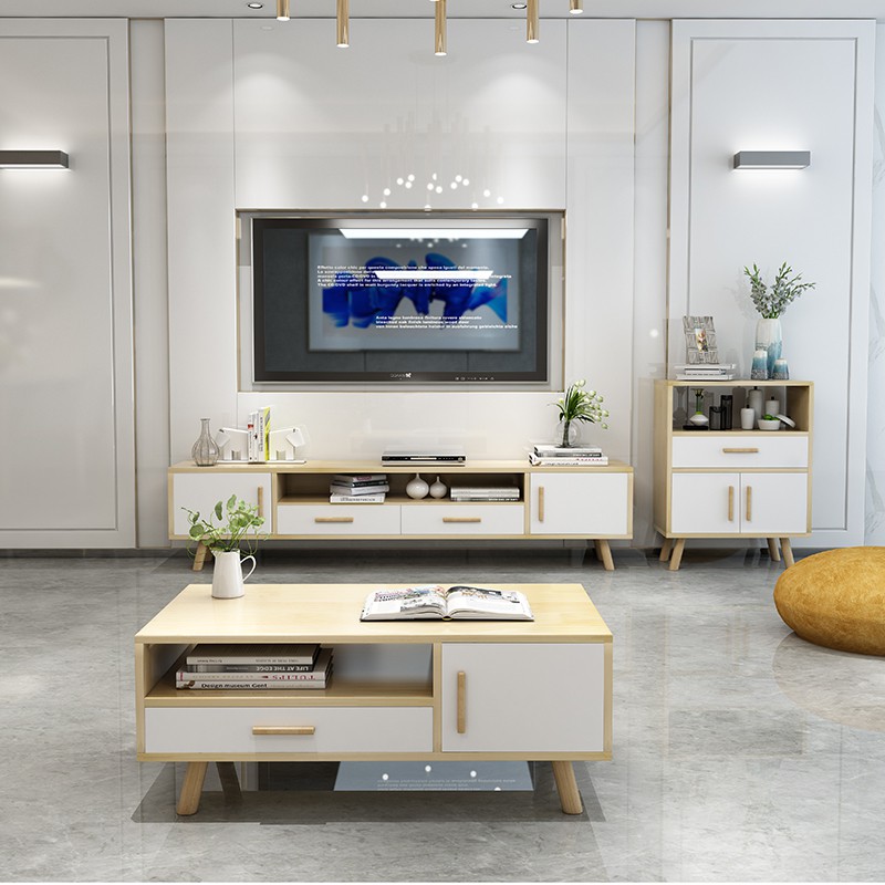 Living Room Combined TV Modern Storage Simple Coffee Table