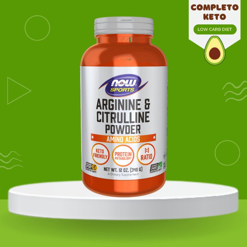 Completo Keto Now Foods, Sports, Arginine & Citrulline Powder, 12 oz Amino Acids Keto Friendly