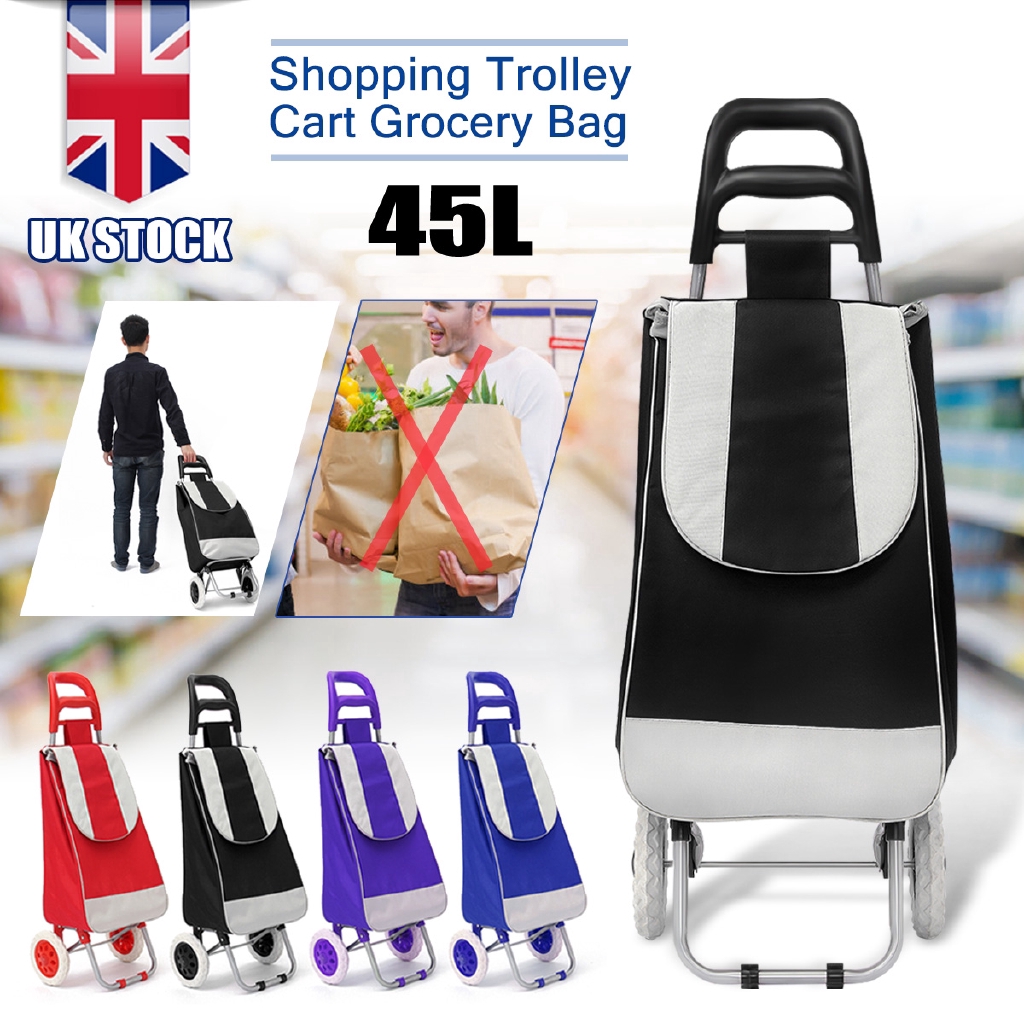 folding shopping cart trolley bag with wheels