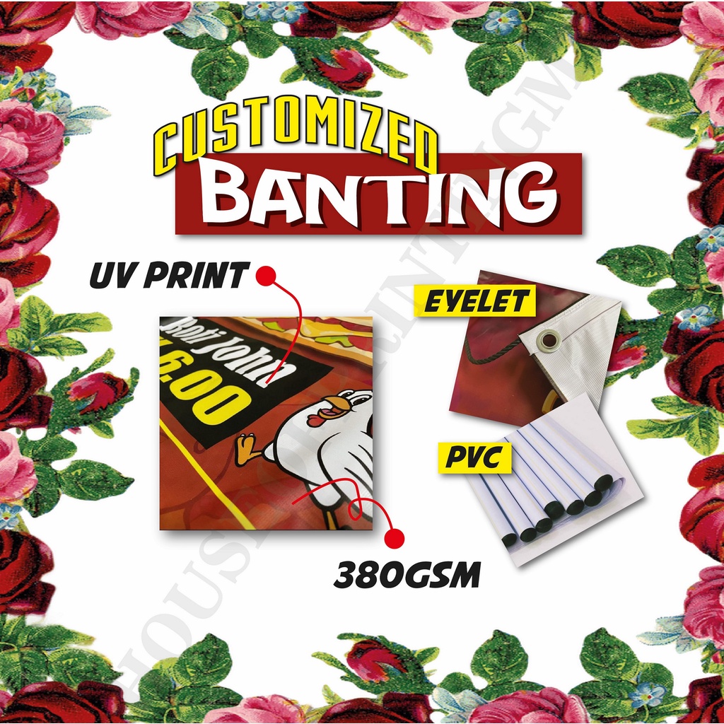 Banting/Banner/Poster Thick Tarpaulin Standard Size Shopee Philippines
