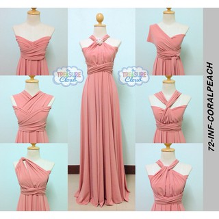 infinity dress color peach