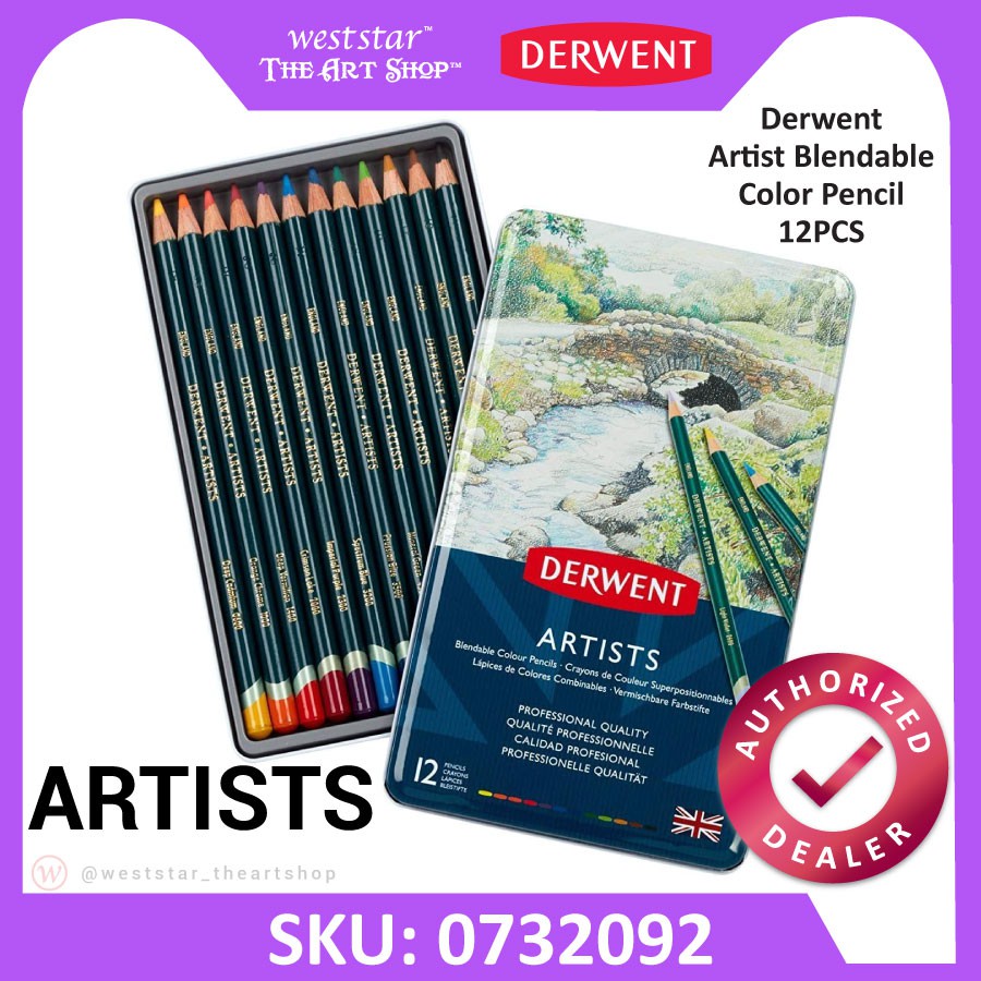 Derwent Artist Blendable Color Pencil 12pcs [Weststar The Art Shop