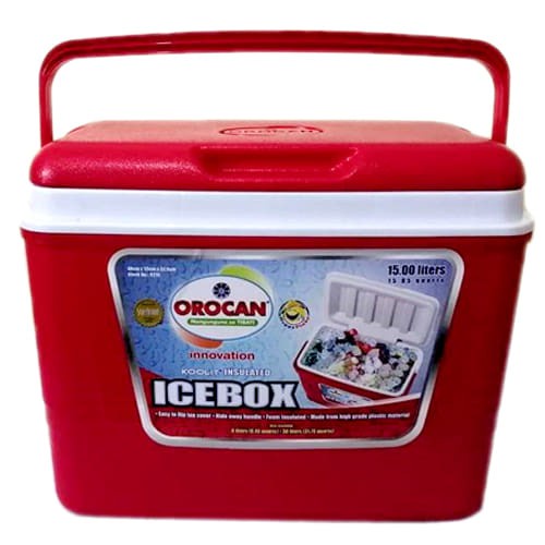 Orocan Ice Box Chest Insulated Cooler 30 Liters with Handle Color Red
