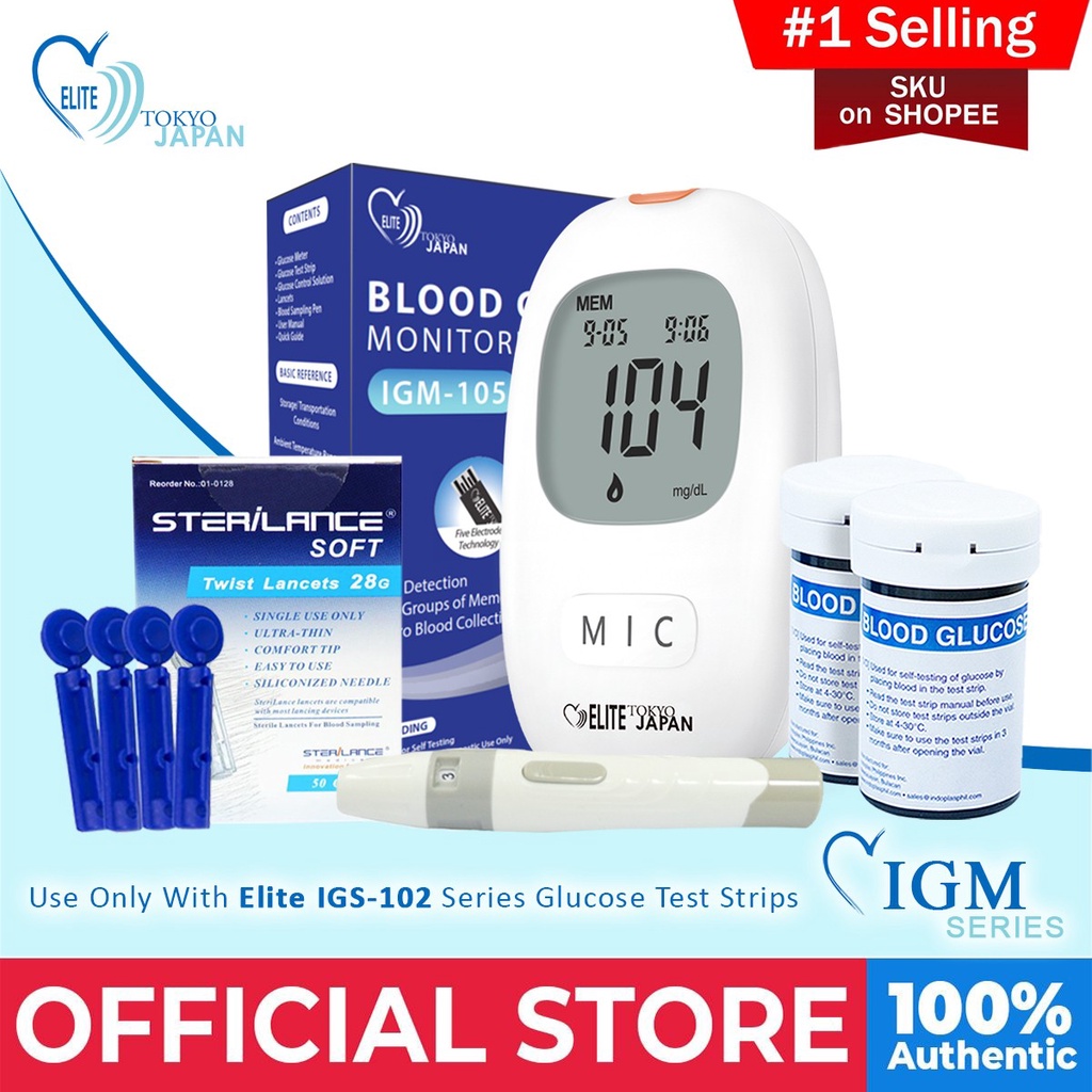 Indoplas Elite Tokyo Japan Blood Glucose Meter Monitoring