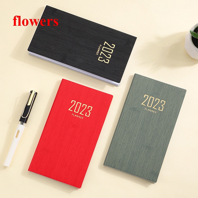 Flowers 2023 A6 Mini Notebook 365 Days Portable Pocket Notepad Daily