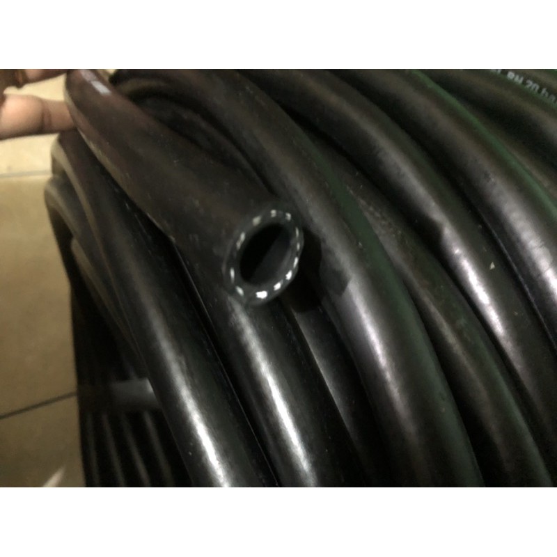 AN 6 AN6 5/16" 8MM Stainless Steel Braided RUBBER Fuel Oil Hose Pipe 1 Metre 