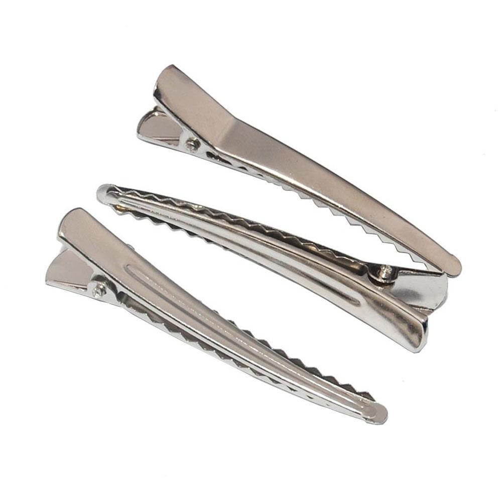 10 Pcs Iron French Barrette Hair Clips Silver Shopee Philippines