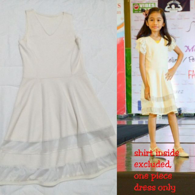 off white sleeveless dress