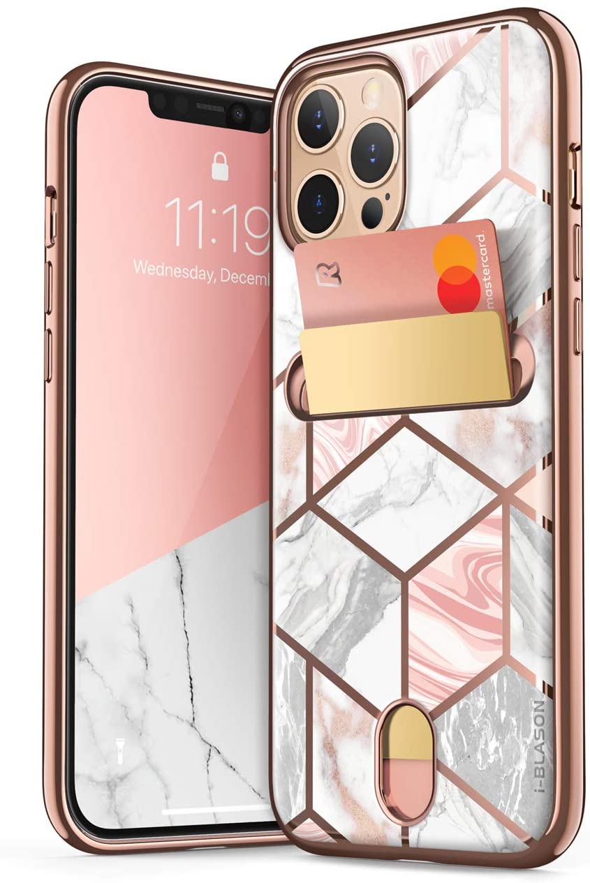 I Blason Cosmo Wallet Case For Iphone 12 Pro Max 6 7 Inch Release Slim Designer Wallet Protective Case With Card Holder Marble Shopee Philippines