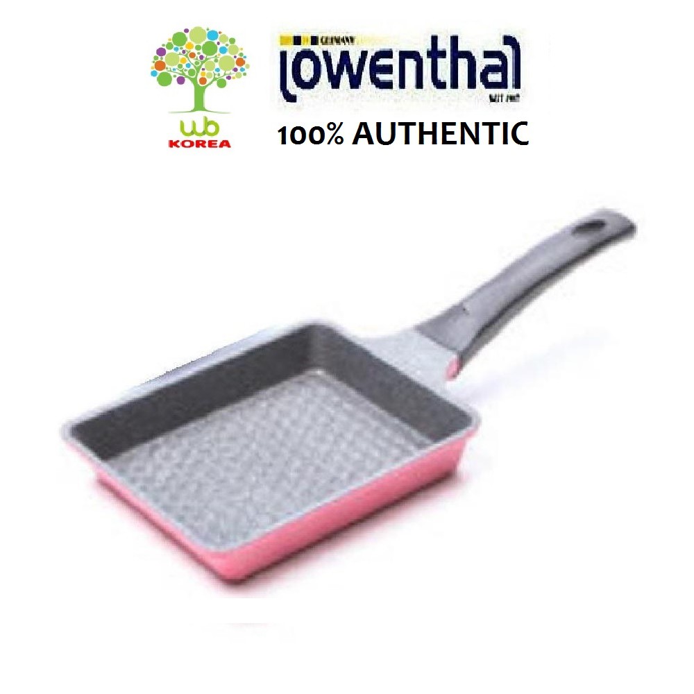 LOWENTHAL Rectangular Omelette Egg Pan 20cm X 15cm (Pink) Shopee