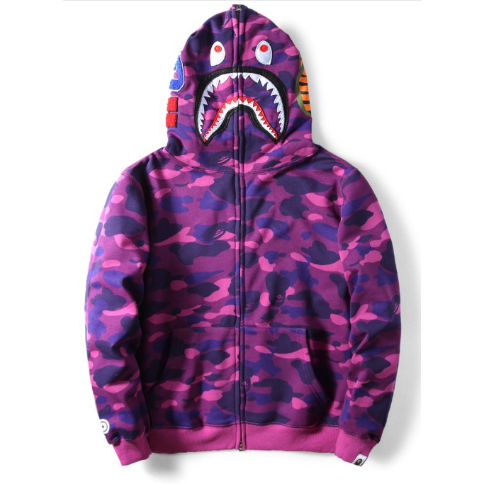 a bathing ape hoodie purple