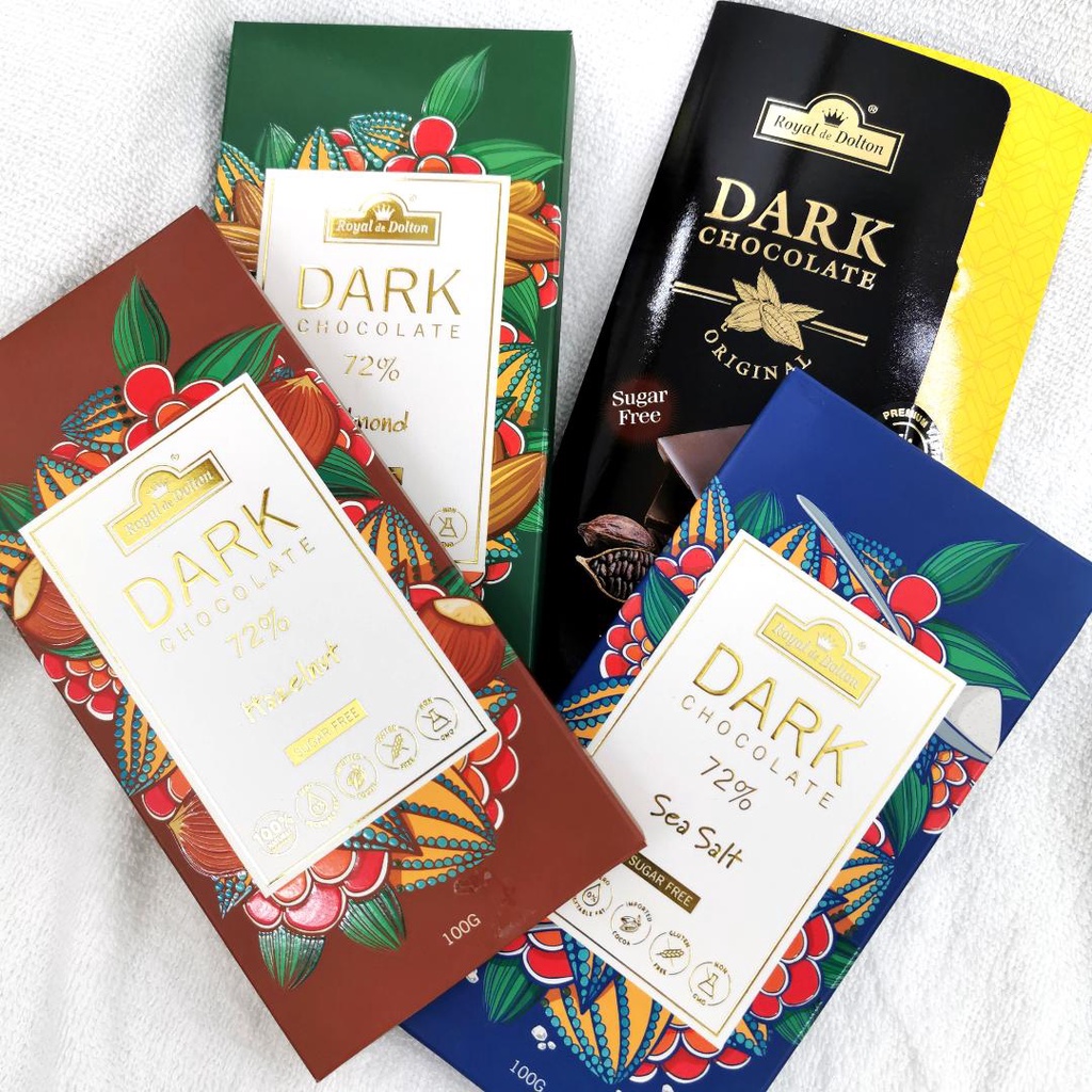 Royal De Dolton Dark Chocolate 72% Dark Chocolate (sugar Free) Halal 