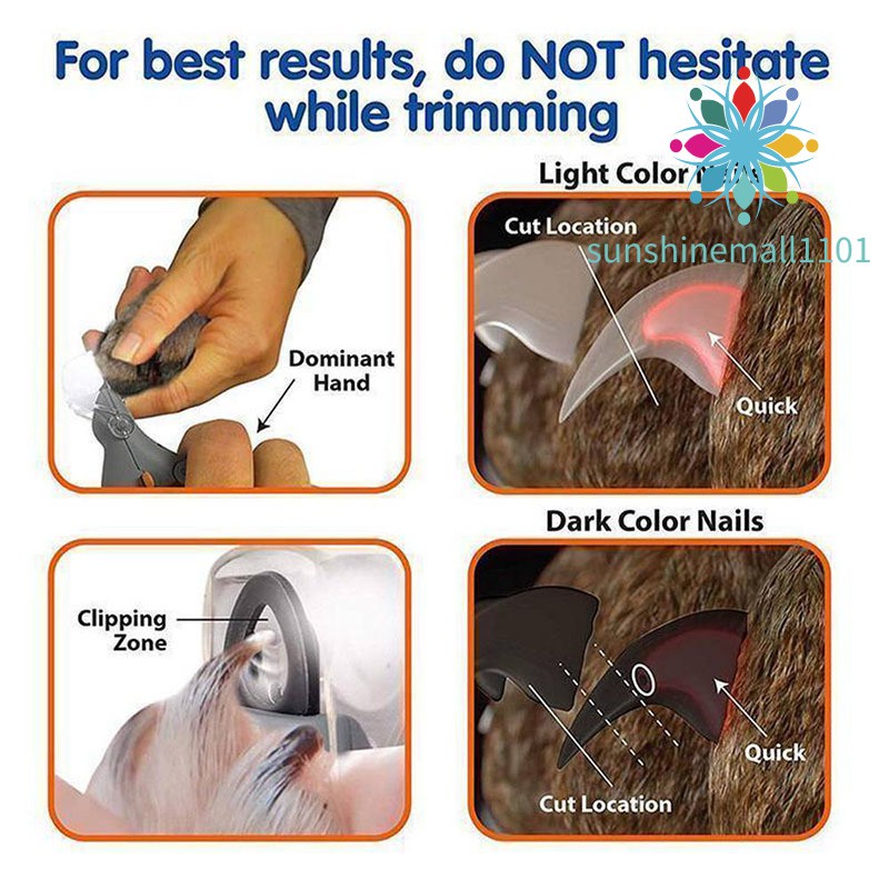 pet nail trimmer with light