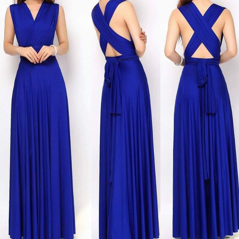 infinity dress design royal blue