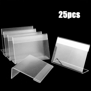 20/25pcs 5x7.5cm Acrylic Sign Display Stand Price Tag Of Business Card Label 