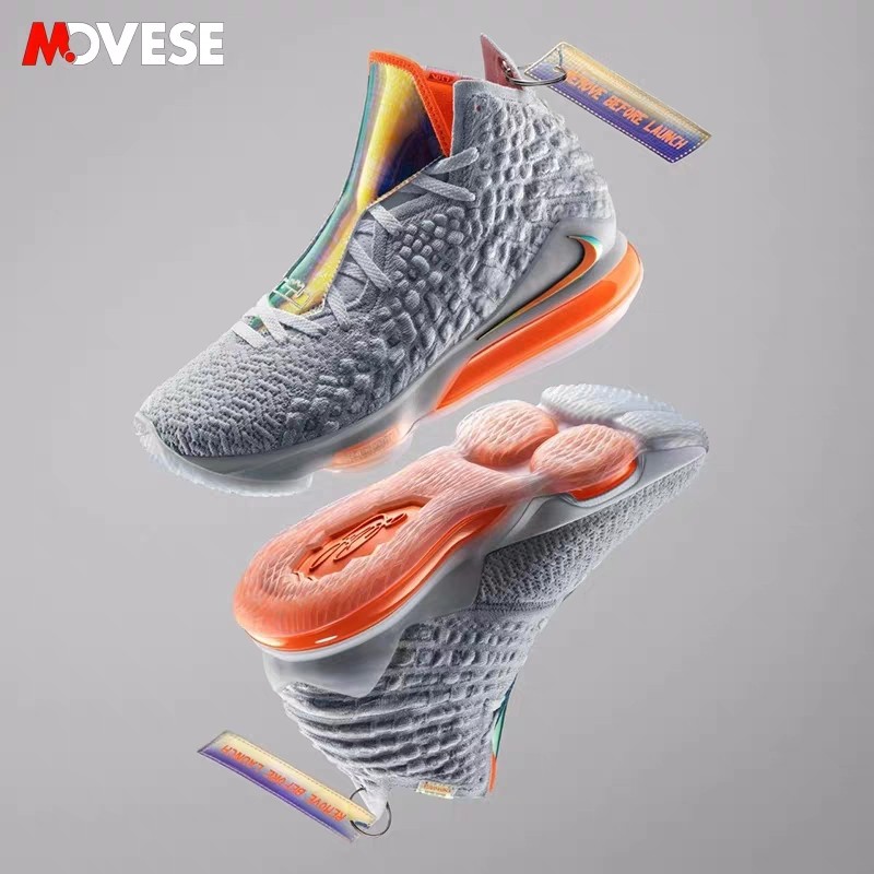 orange and white lebrons