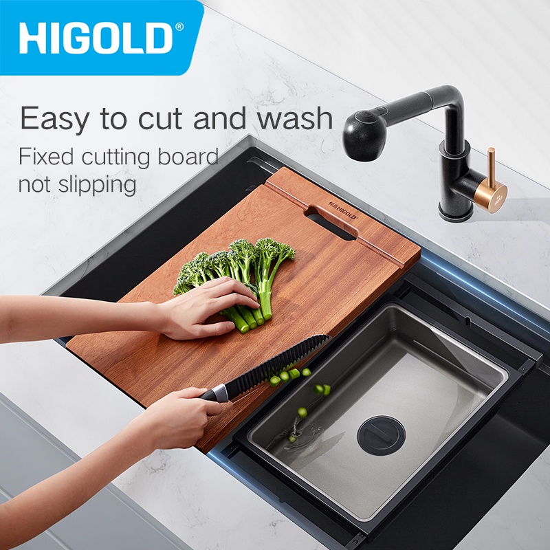 HIGOLD Double Layer 30 Inches Quartz Sink Undermount Installation