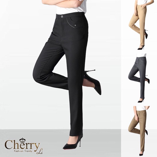 slim work pants womens