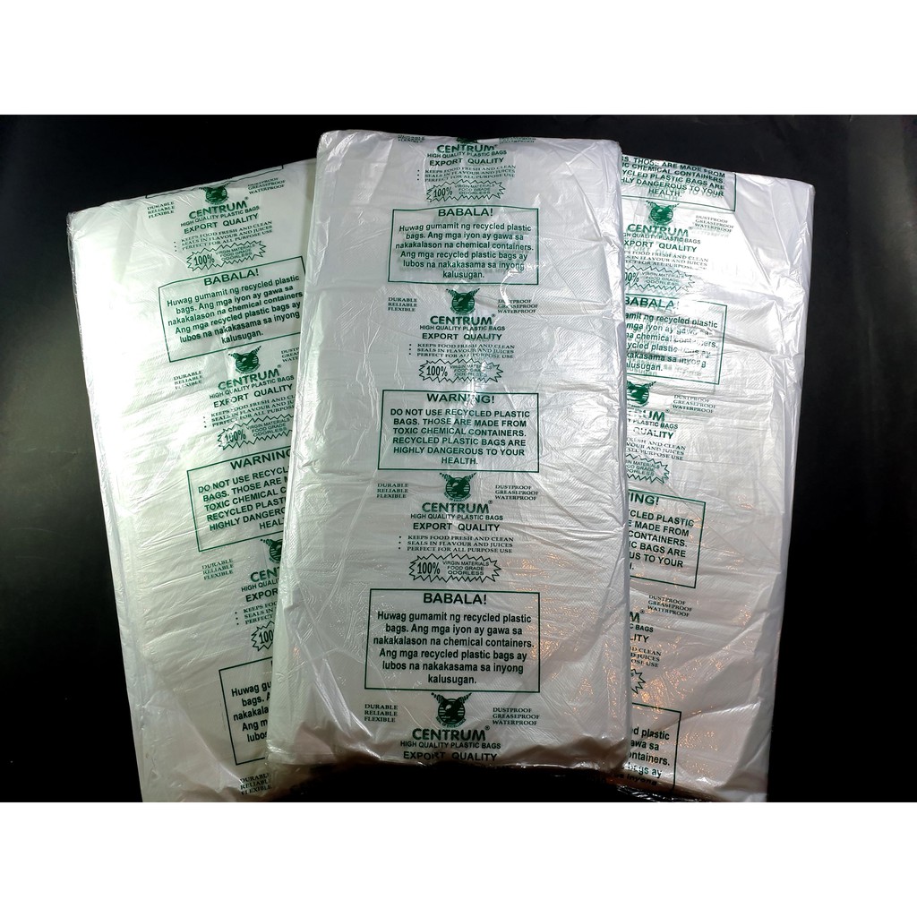 100 pcs 16x24 Clear HD Bag / Plastic Labo (for LAUNDRY, FOOD, ETC