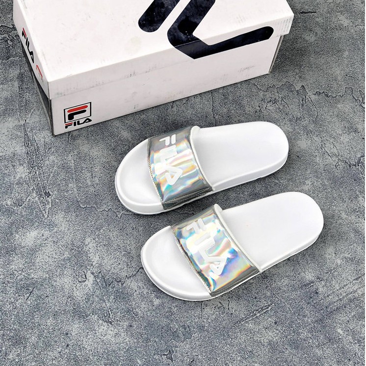 fila logo sandals