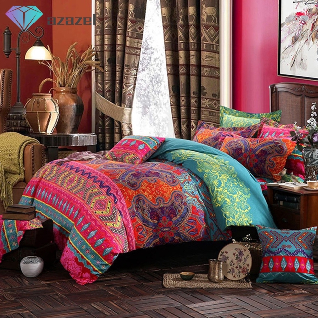 2 3pcs Bohemian Style Printing Duvet Cover Pillowcase Bedding Set