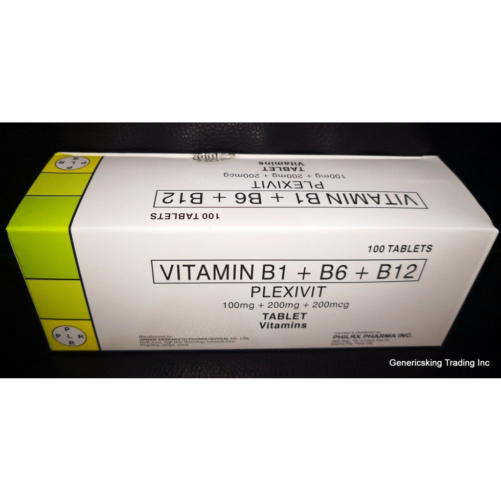 VITAMIN B COMPLEX (VITAMIN B1 + B6 + B12) X 100 TABS ...