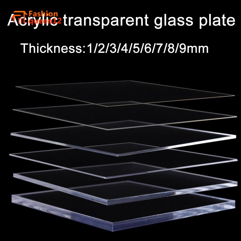 Hot Clear Acrylic Perspex Sheet Cut To Size Plastic Plexiglass Panel DIY 10*10cm New fashionqueen12.
