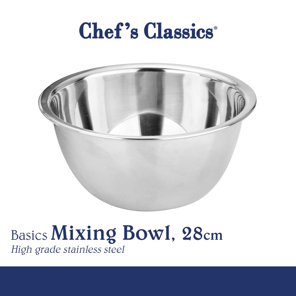 Chef's Classics Basics Stainless Steel Mixing Bowl, 28cm Shopee