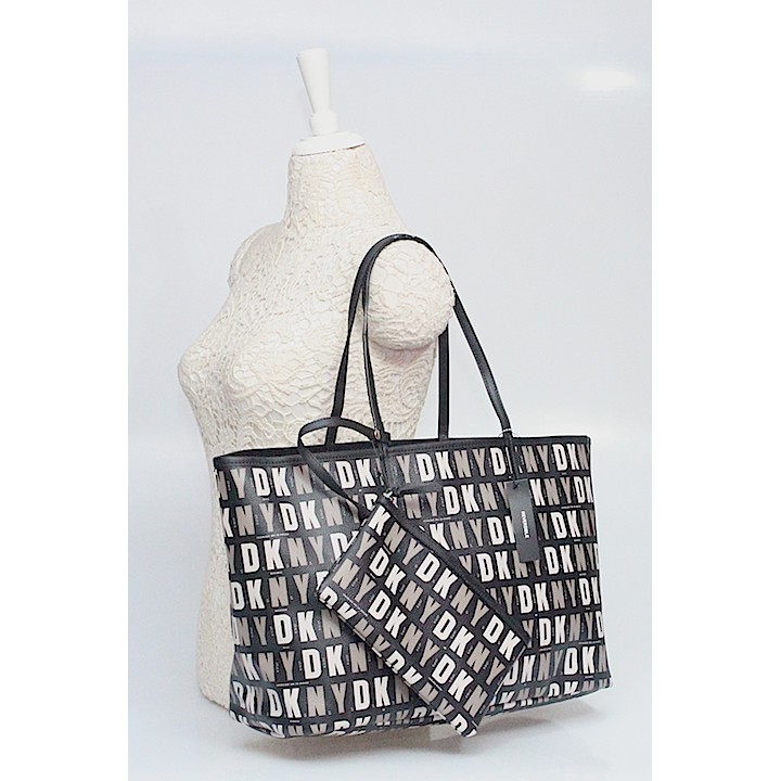 dkny logo tote bag
