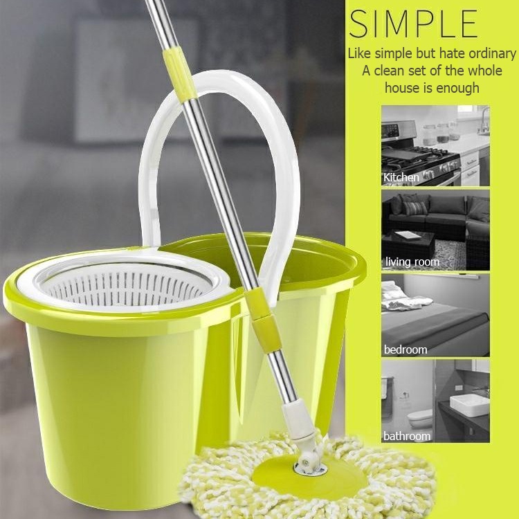 Mop rotating mop lazy hand washing push type rotating mop stainless ...