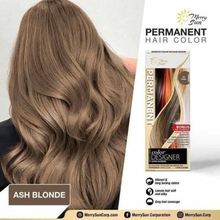 ASH BLONDE PERMANENT HAIR COLOR BY MERRY SUN
