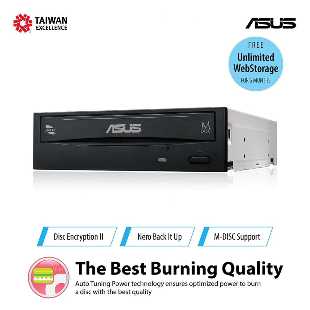 ASUS DRW24D5MT internal 24X DVD burner with MDISC support for