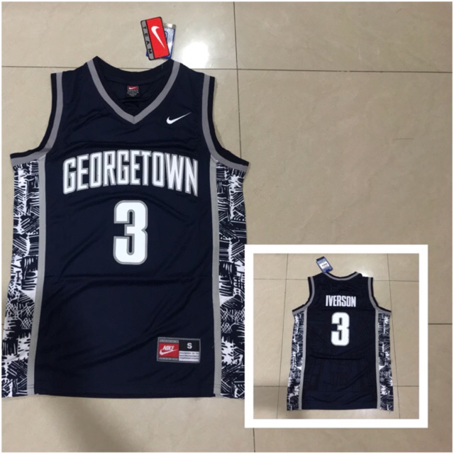 allen iverson georgetown jersey mitchell and ness