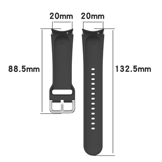 Samsung Galaxy Watch 4 44mm 40mm Silicone Strap Official Models Silver Round Buckle UHmm #5