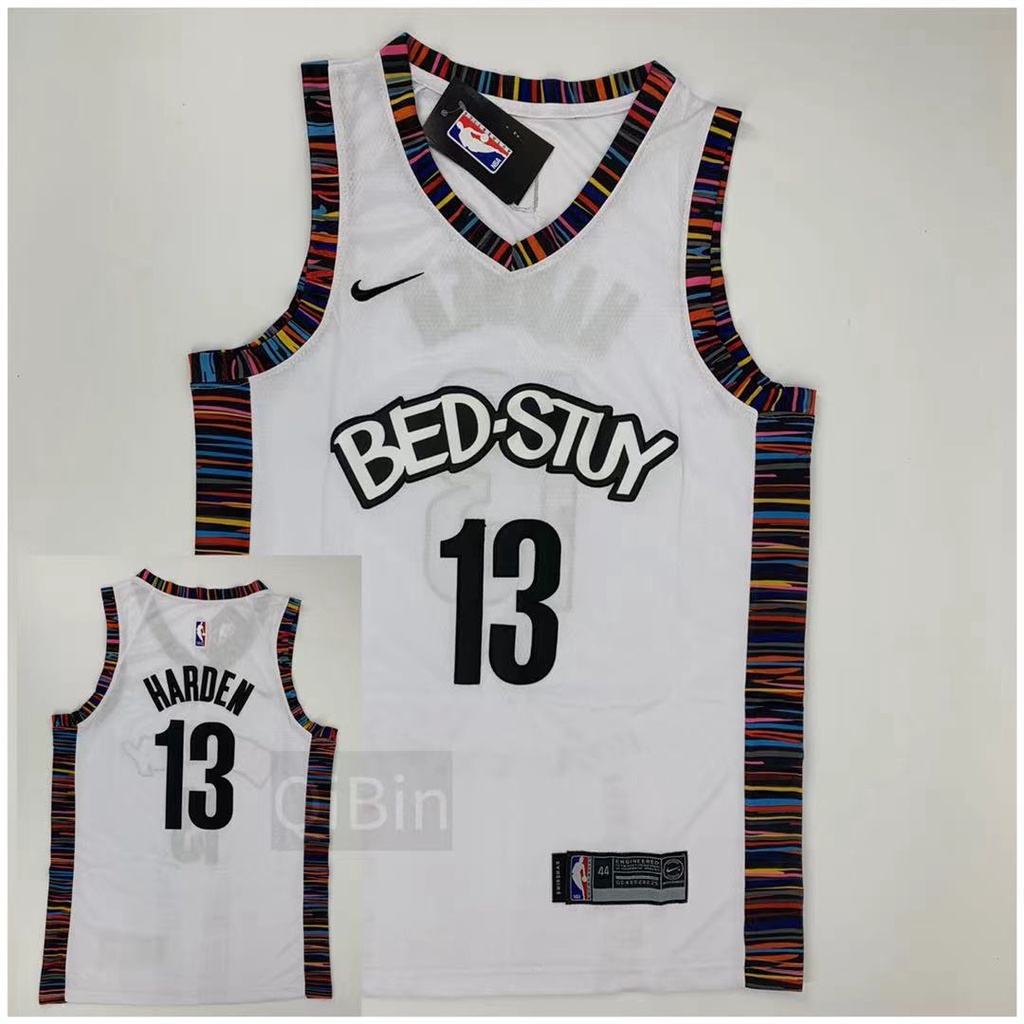 Kyrie Irving Brooklyn Nets 11 BedStuy City White — GR Jerseys